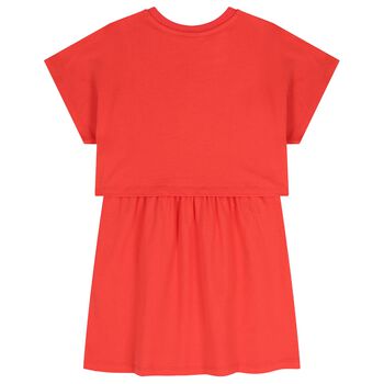 Girls Red Logo Dress