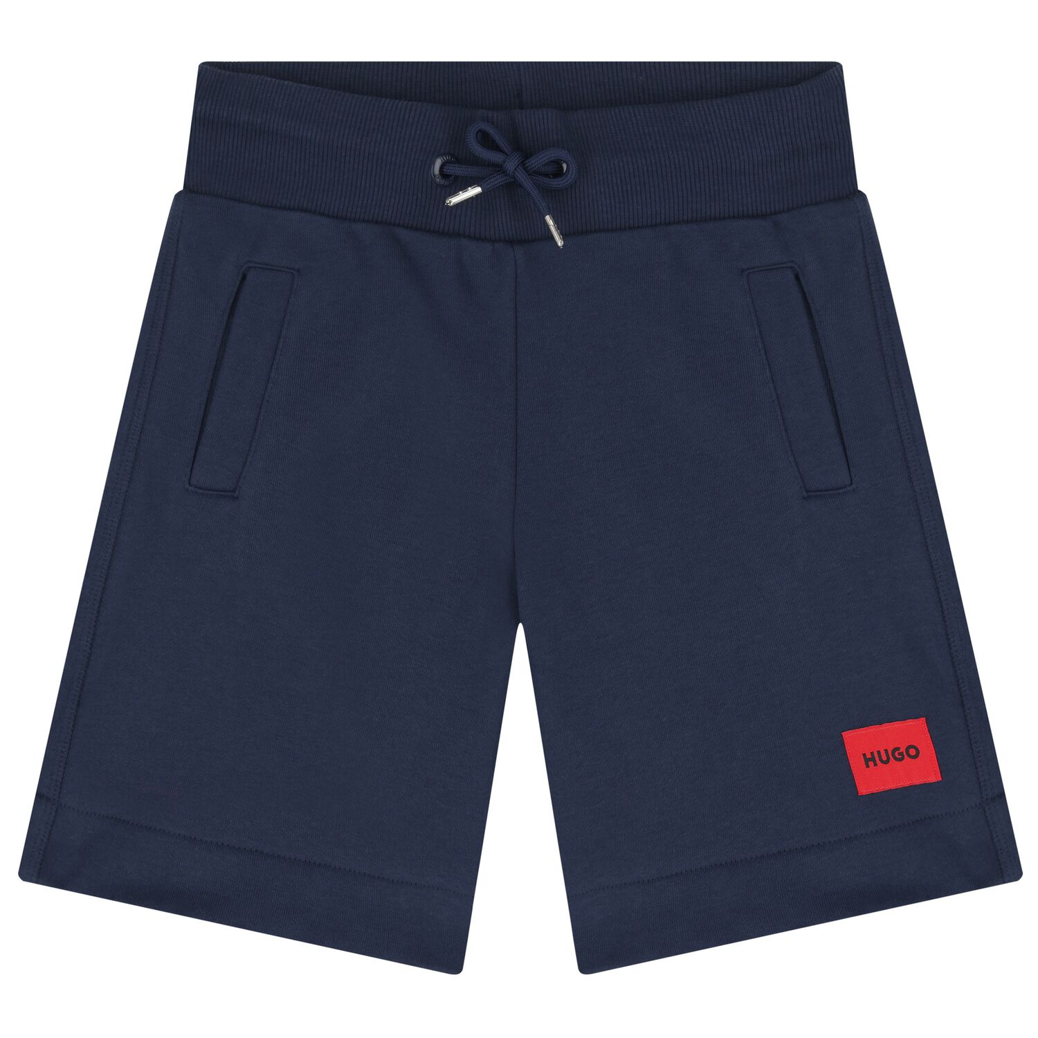 Boys Navy Blue Logo Shorts, 4, hi-res