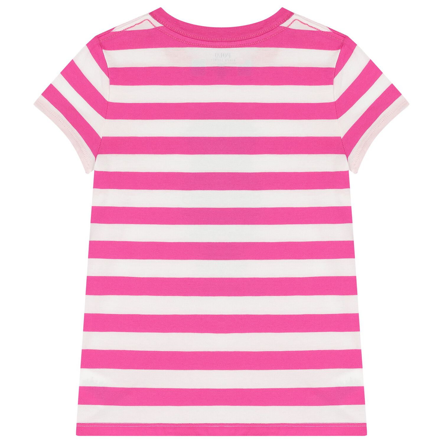 Girls White & Pink Striped T-Shirt, 1, hi-res image number null