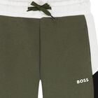 Boys Green Logo Joggers, 2, hi-res