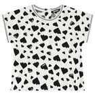 Girls White & Black Heart Blouse, 1, hi-res
