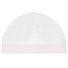 طقم بنات هدايا أفرول بالشعار باللون الأبيض والوردي, 1, hi-res