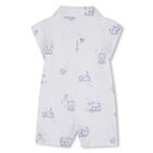 Baby Boys Blue Tiger Romper, 1, hi-res