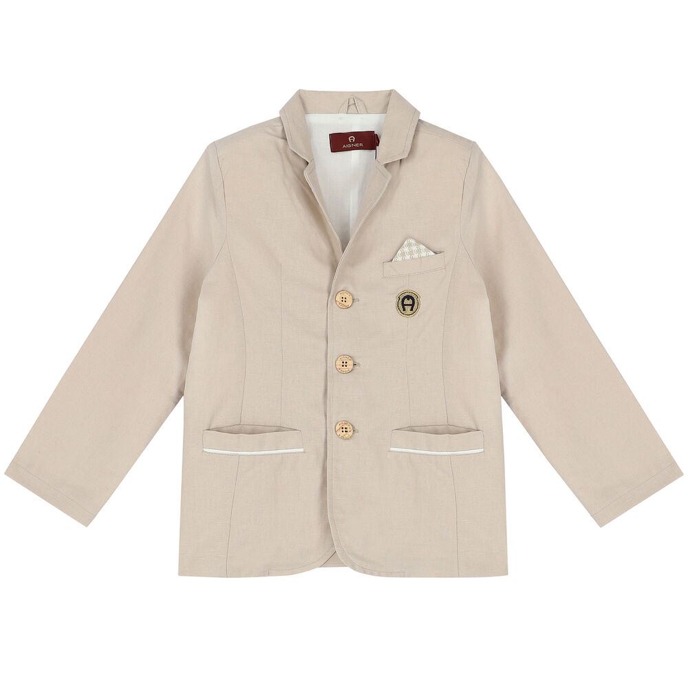 boys beige blazer
