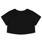 Girls Black Logo T-Shirt, 1, hi-res
