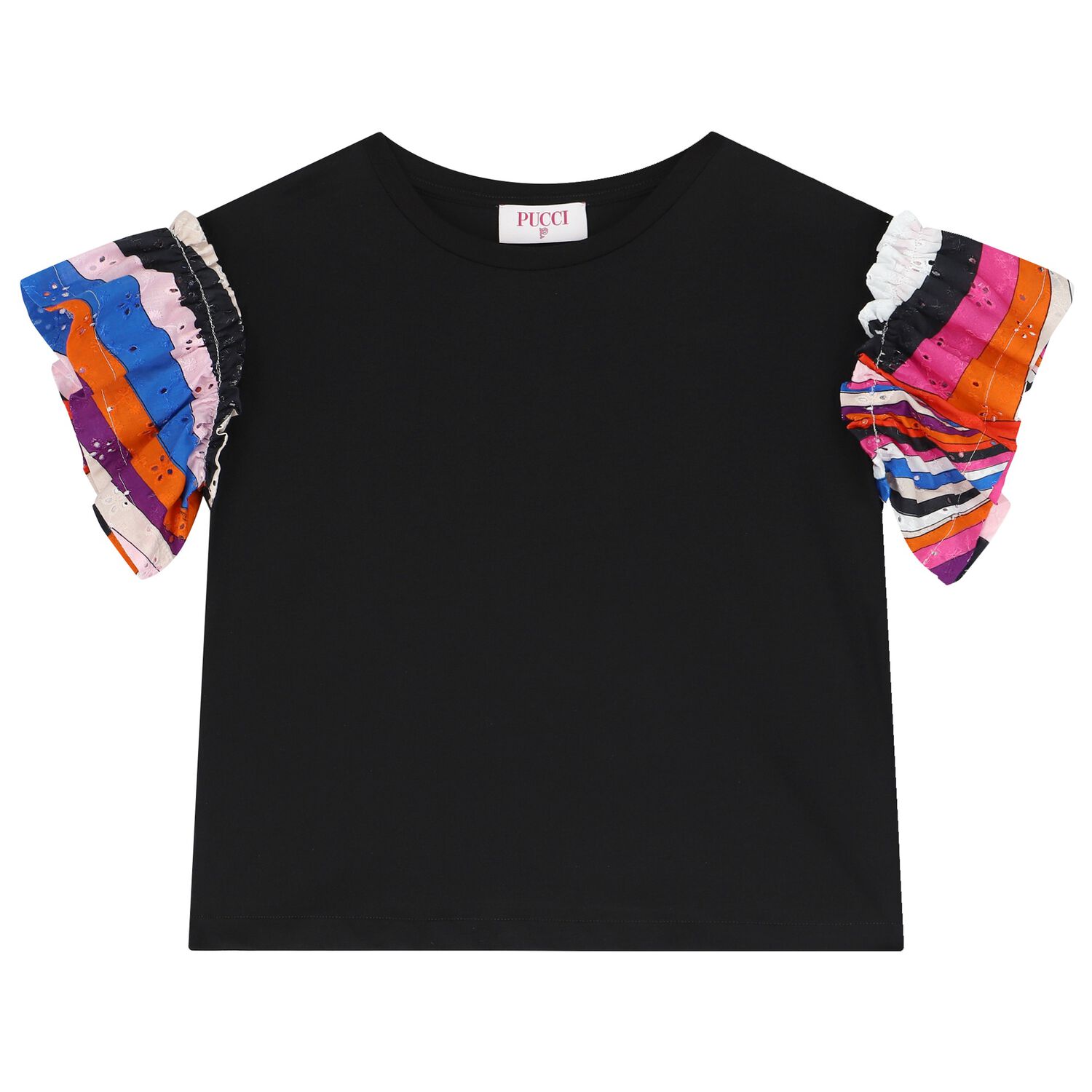 Girls Black Iride T-Shirt, 1, hi-res image number null