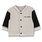 Younger Boys Beige & White Logo Tracksuit Set ( 3 Piece ), 1, hi-res