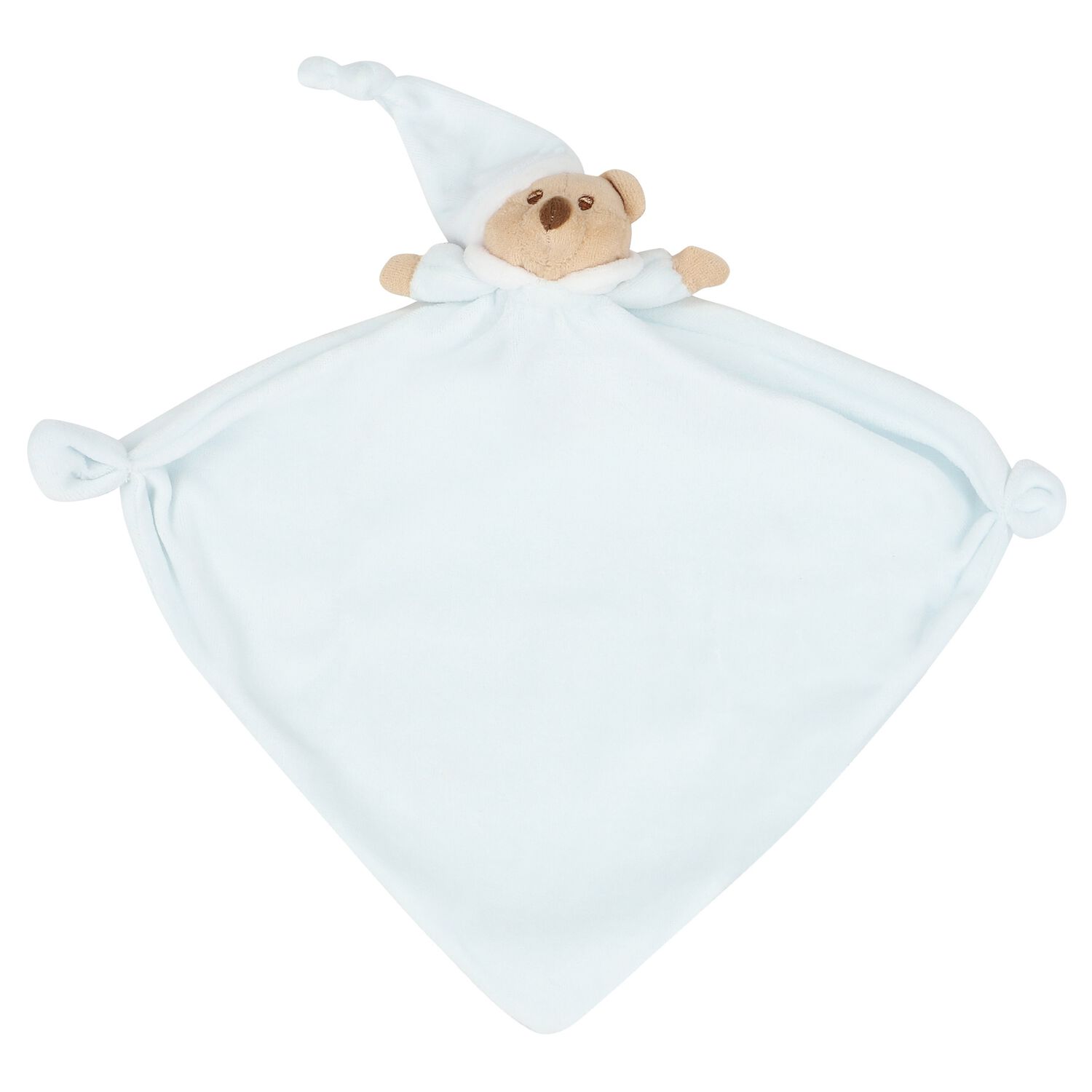 Baby Boys Blue Teddy Bear Doudou Comforter, 1, hi-res image number null