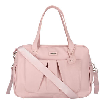 Pink Faux Leather Baby Changing Bag
