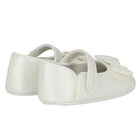 Baby Girls Ivory Flower Pre-Walker Shoes, 2, hi-res
