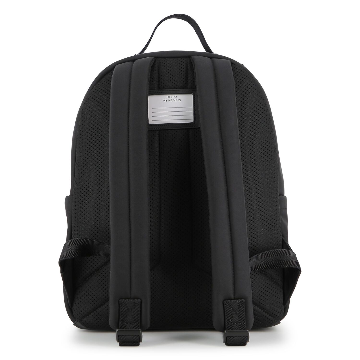 Boys Black Canvas Backpack, 1, hi-res