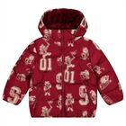 Boys Burgundy Lion & Tiger Puffer Jacket, 1, hi-res