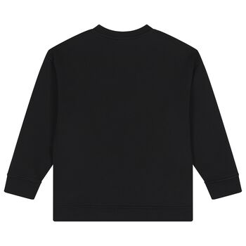 Girls Black Logo Sweatshirt