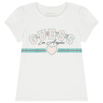 Girls White Logo T-Shirt