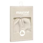 Beige Logo Knitted Baby Hat, 1, hi-res