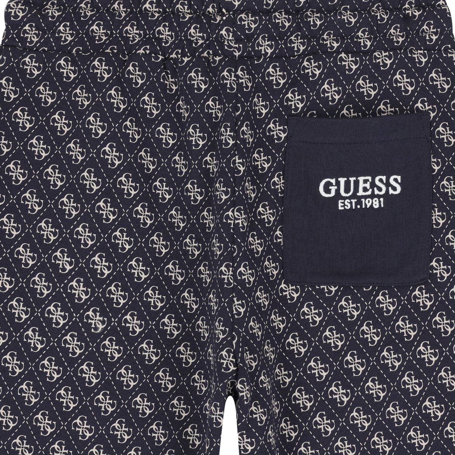 Boys Navy Blue Logo Joggers, 1, hi-res