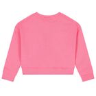 Girls Pink Logo Sweatshirt, 1, hi-res