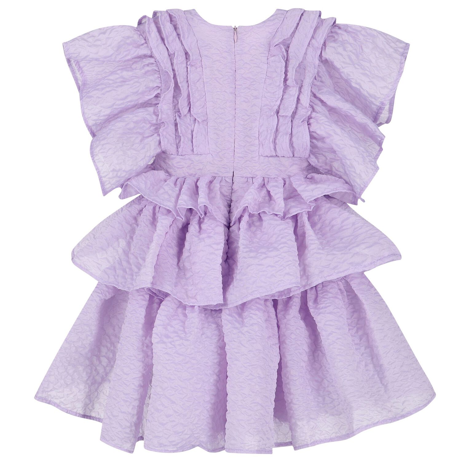 Girls Lilac Ruffled Dress, 1, hi-res image number null