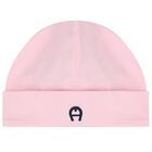 طقم بنات بالشعار باللون الزهري, 1, hi-res