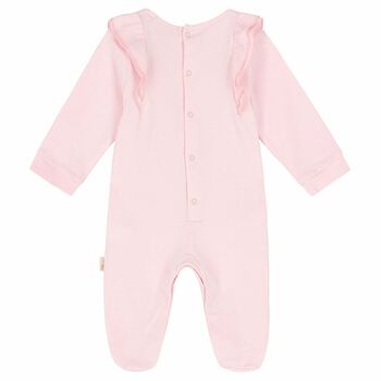 Baby Girls Pink Logo Babygrow