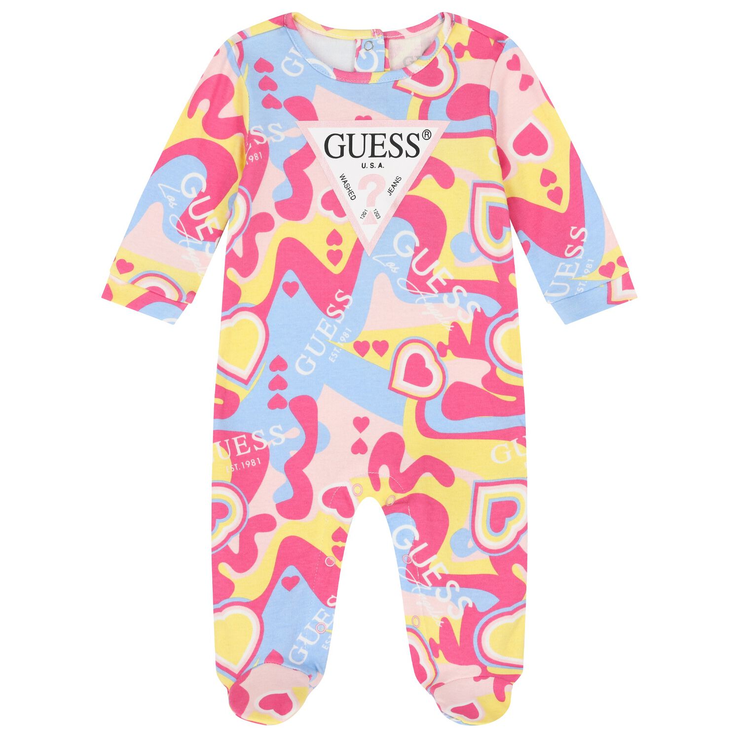 Baby Girls Multi-Coloured Babygrow, 1, hi-res