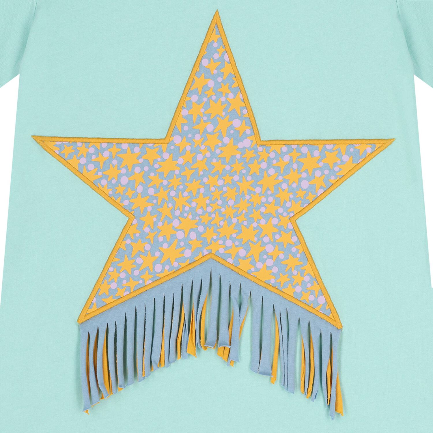Girls Aqua Star Dress, 1, hi-res