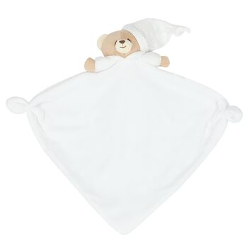 White Teddy Bear Doudou Comforter