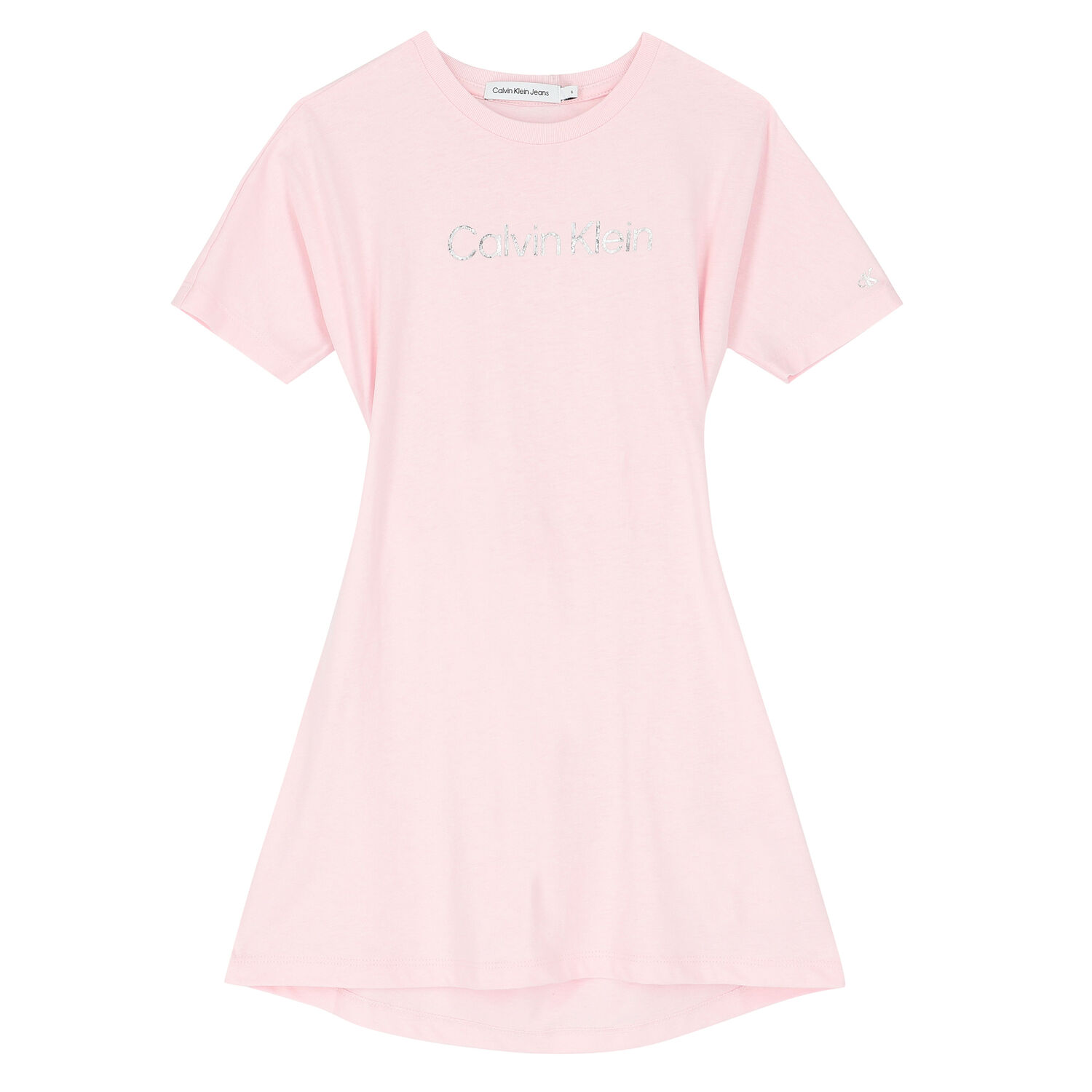 Girls Pink Logo Dress, 3, hi-res
