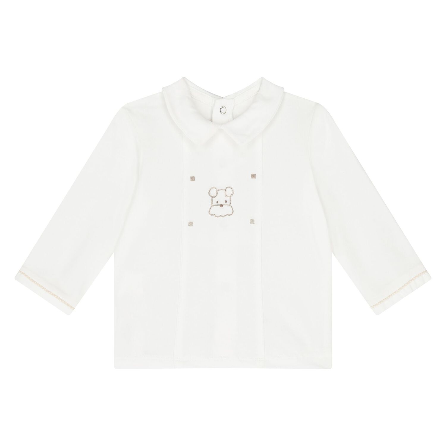 Baby Boys White & Beige Trousers Set, 1, hi-res