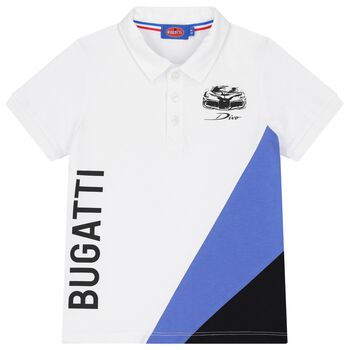 Boys White Logo Polo Shirt