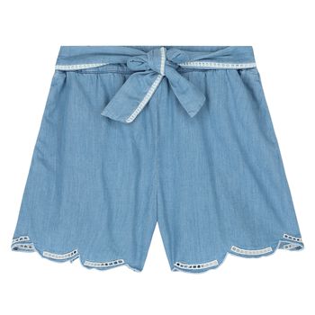 Girls Denim Blue Shorts