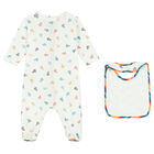 Baby Boys White Logo Babygrow Set, 1, hi-res