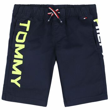 Boys Navy Blue Logo Swim Shorts