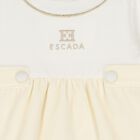 Baby Girls Ivory Logo Dress, 1, hi-res