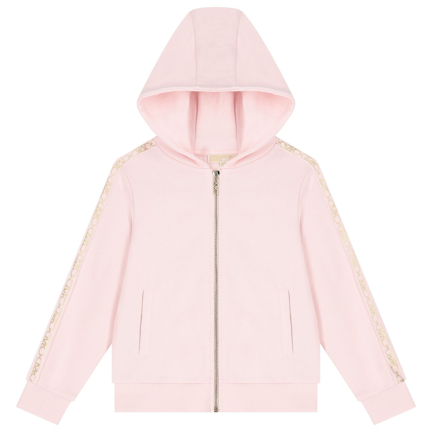 توب هودي بغطاء رأس وسحّاب  بنات بالشعار باللون الرودي, 1, hi-res image number null