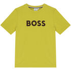 Boys Lime Green Logo T-Shirt, 2, hi-res