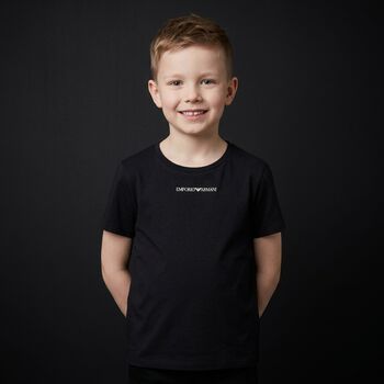 Boys Navy Blue Logo T-Shirt