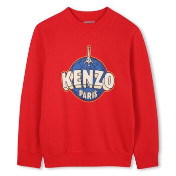 Boys Red Logo Sweatshirt
