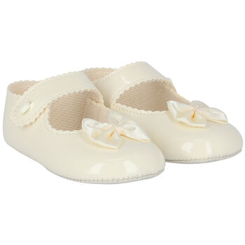 Baby Girls Ivory Leather Pre Walker Shoes