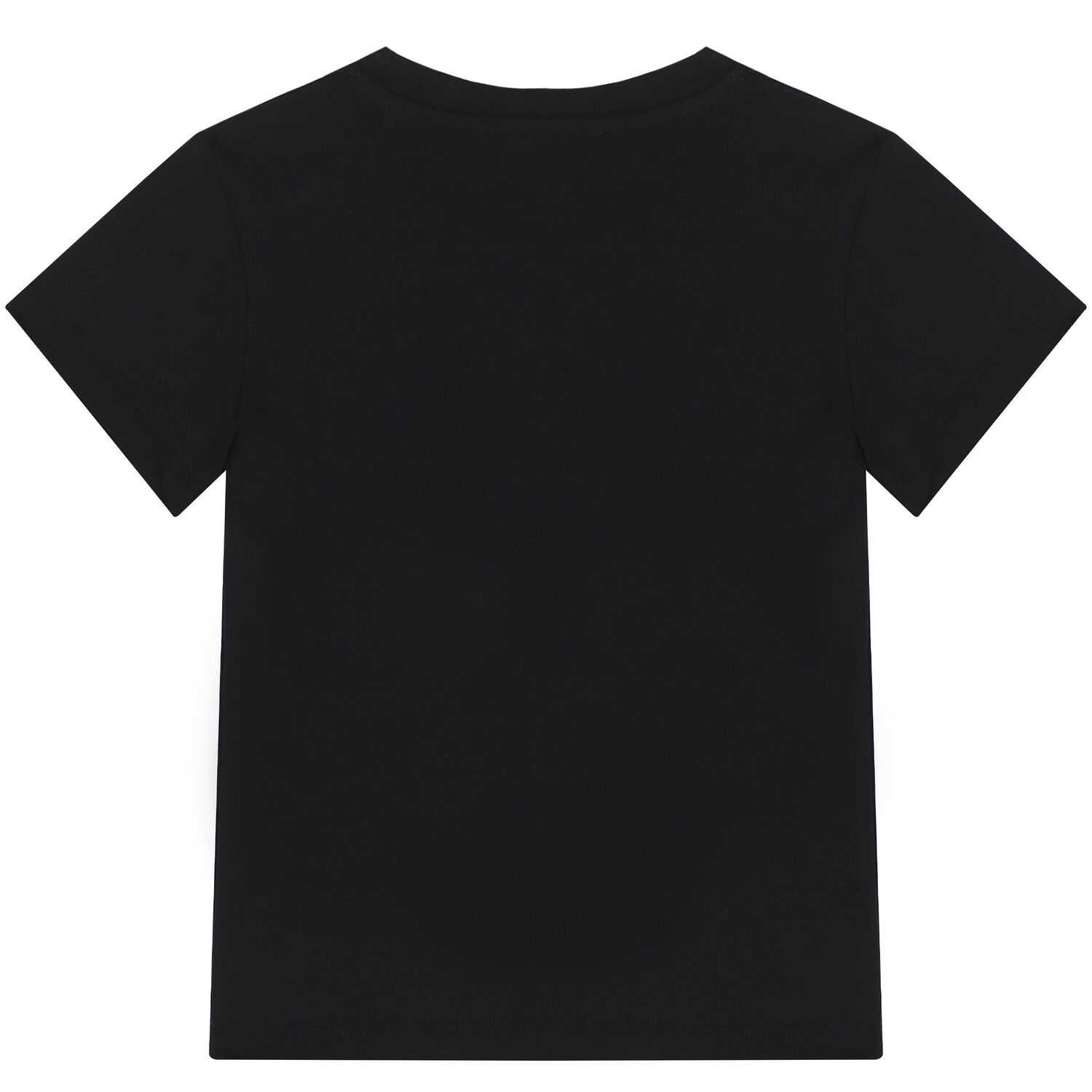 Girls Black Embellished Logo T-Shirt, 2, hi-res image number null