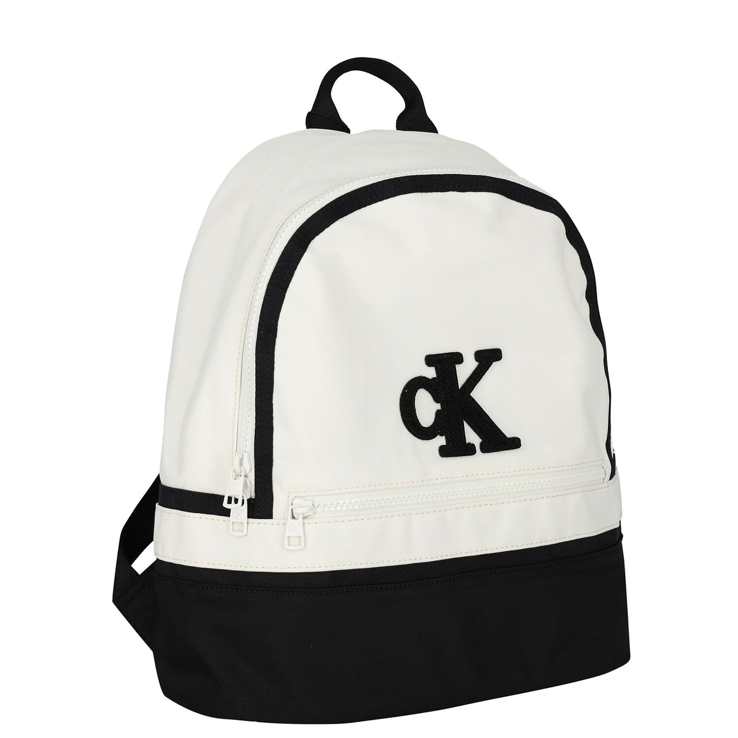 White & Black Logo Backpack, 1, hi-res image number null