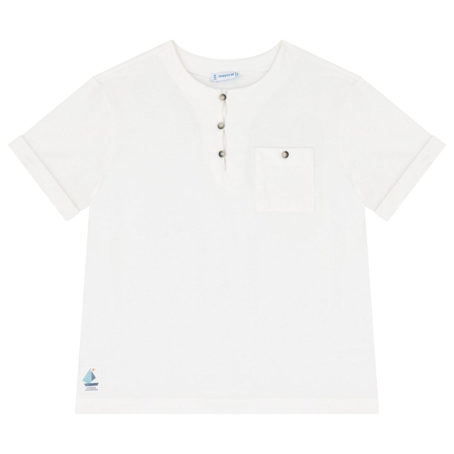 طقم شورت اولاد باللون الابيض والازرق, 1, hi-res