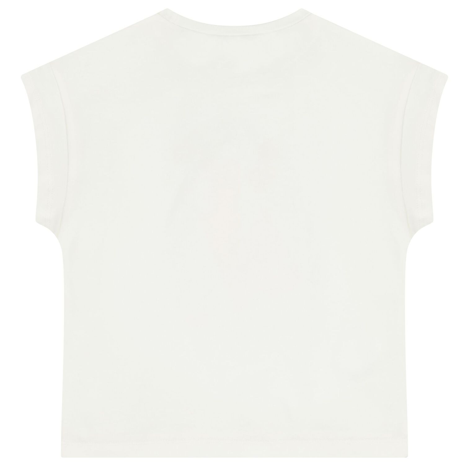 Girls White Sequin T-Shirt, 3, hi-res
