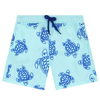 Boys Aqua Turtle Swim Shorts