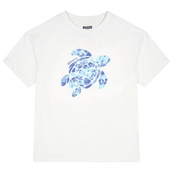 Boys White Turtle T-Shirt