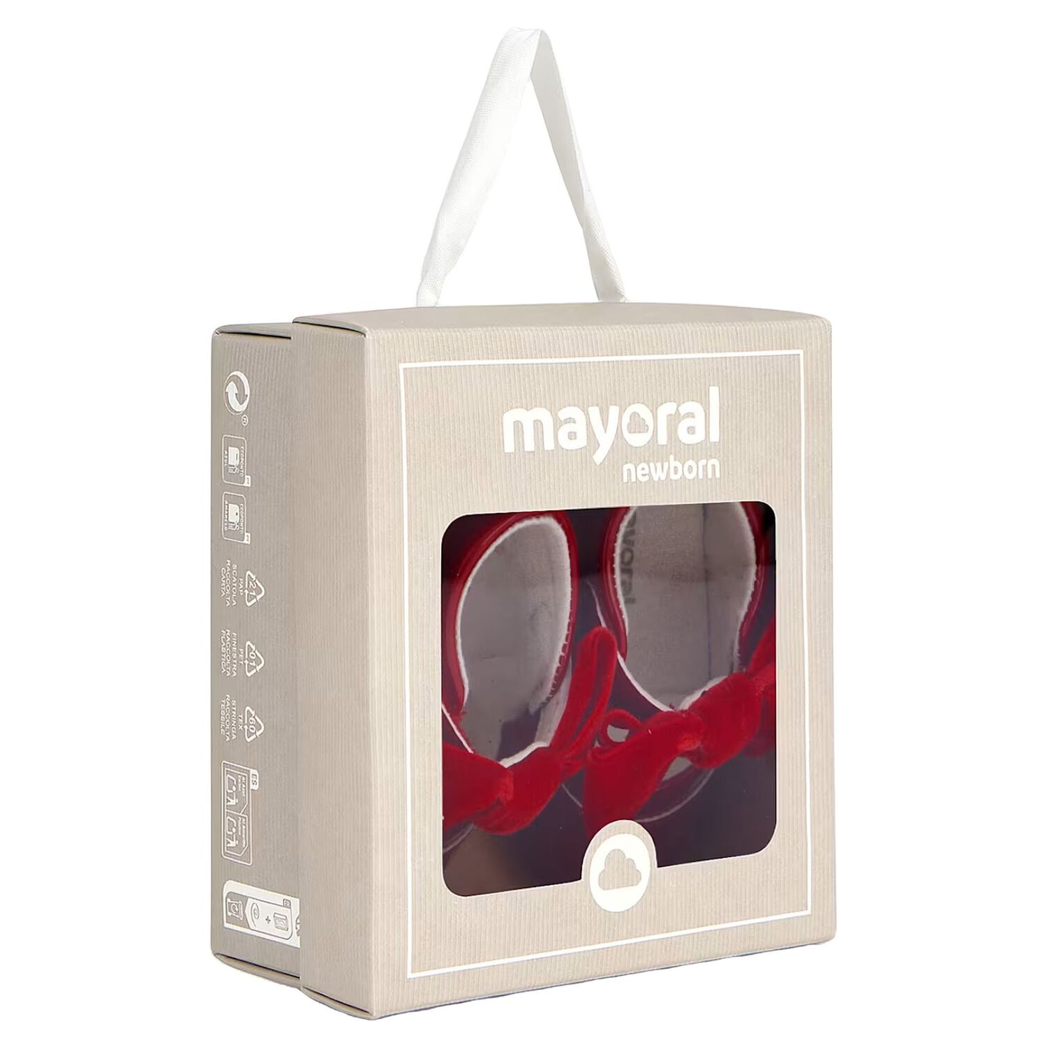 Baby Red Bow Leather Pre Walker Shoes, 3, hi-res