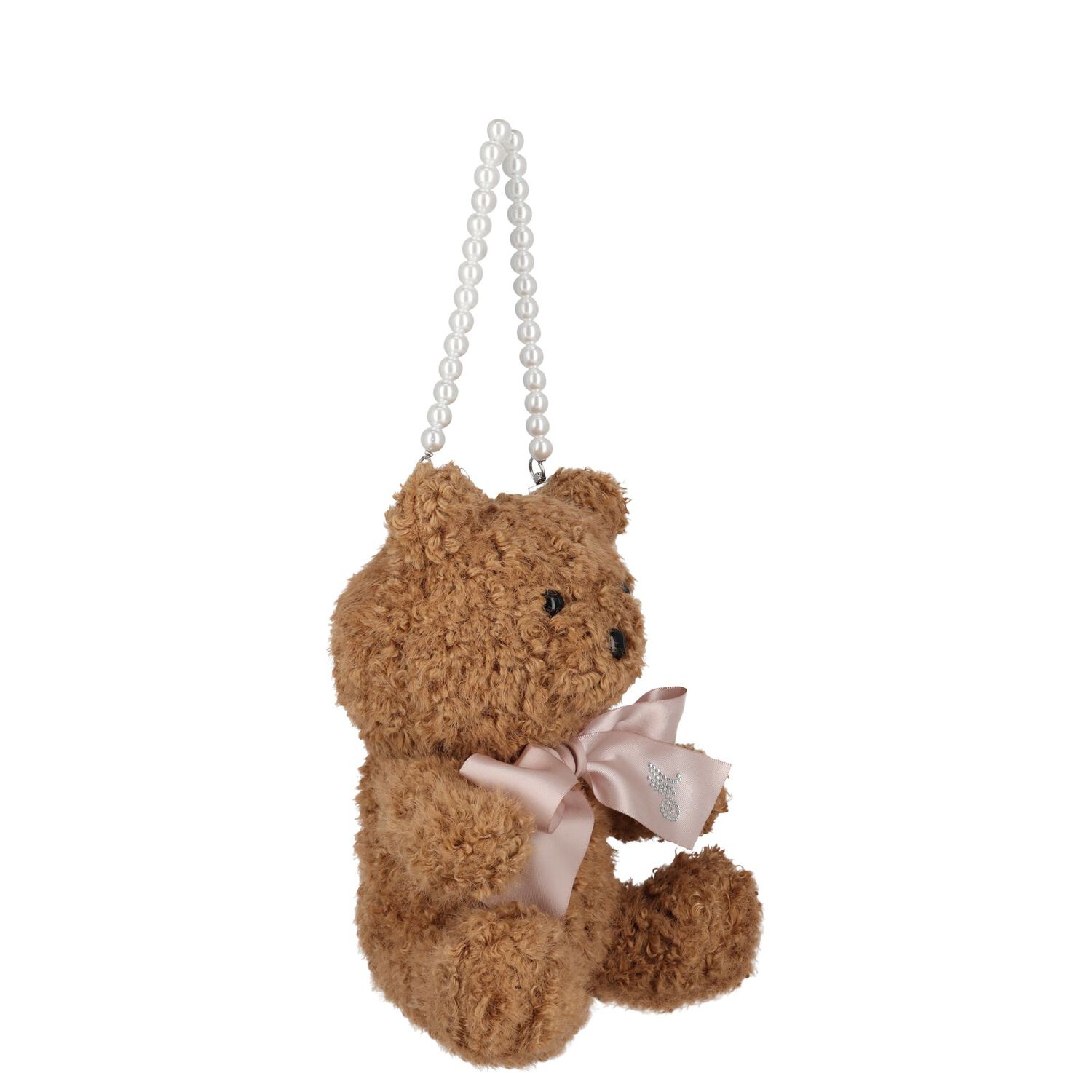Girls Brown Teddy Bear Handbag, 1, hi-res