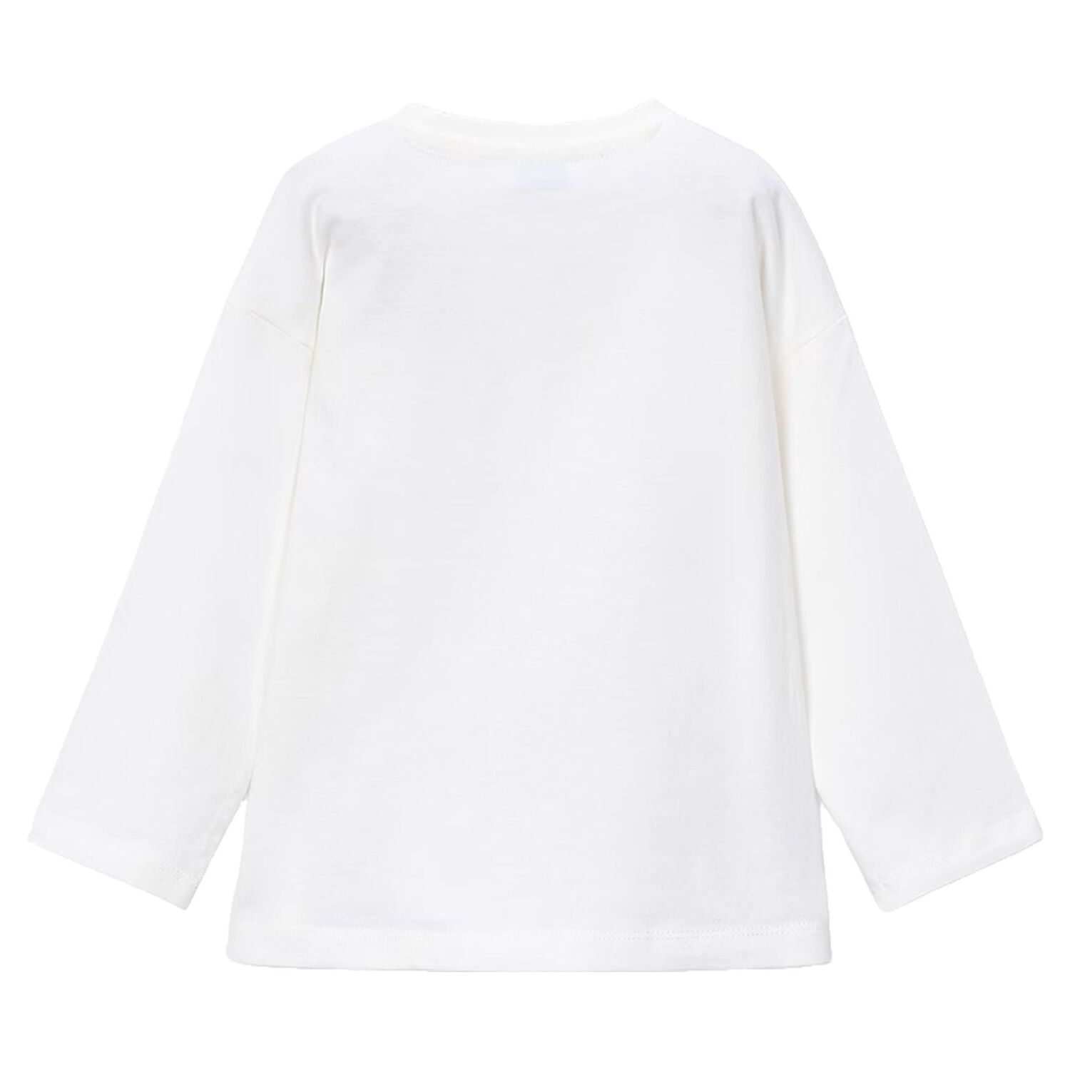 Boys White Racing Car Long Sleeve Top, 1, hi-res