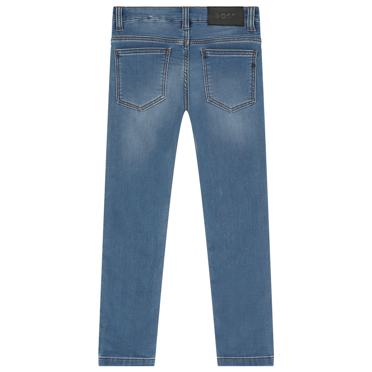 Boys Blue Logo Denim Jeans, 1, hi-res image number null