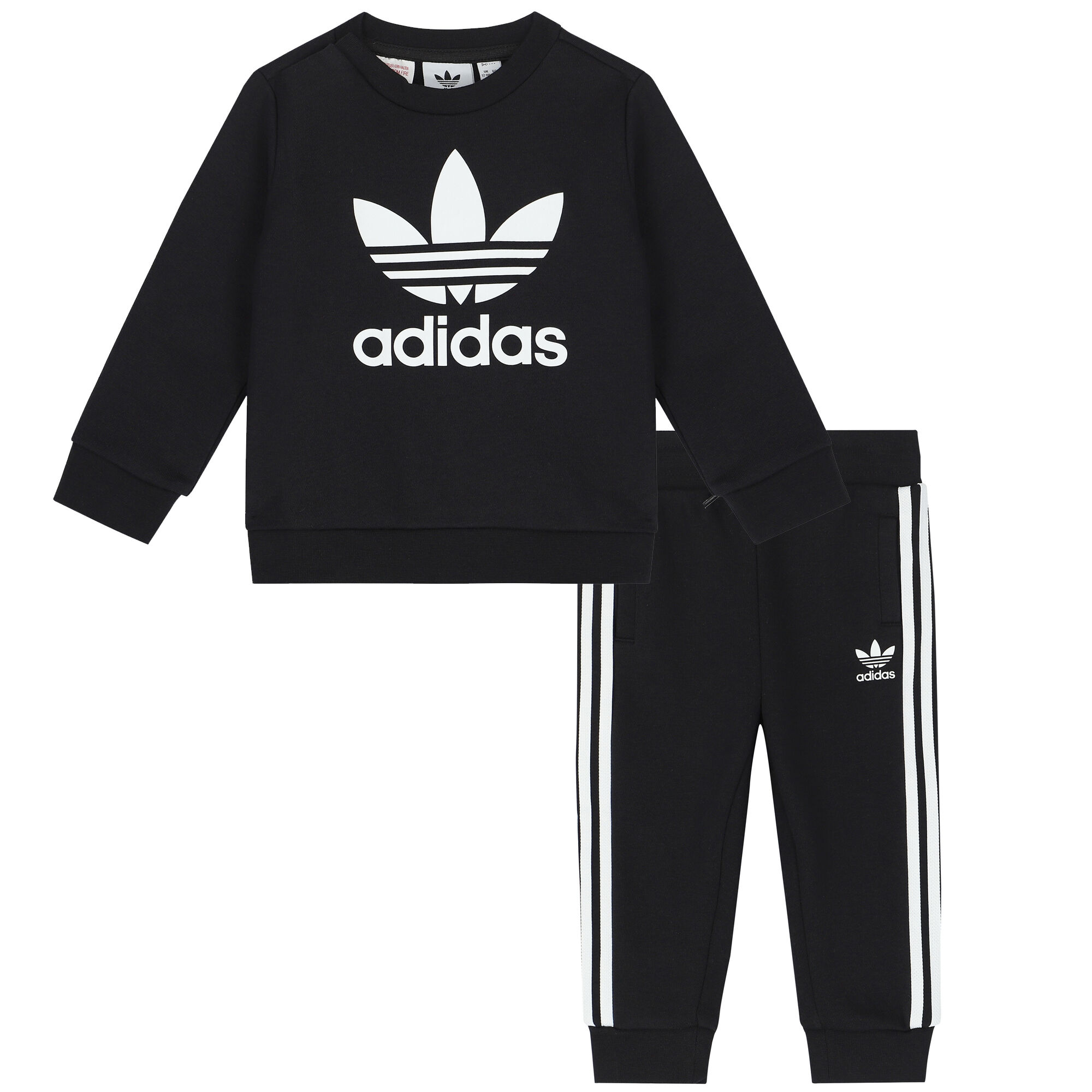 adidas Originals Baby Boys Black Trefoil Logo Tracksuit Junior Couture KSA